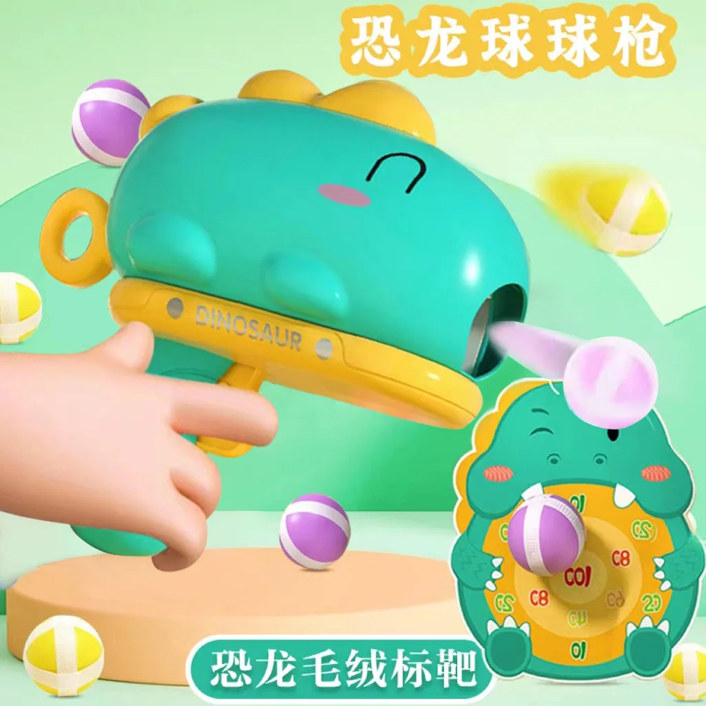 Dart Board for Kids with Sticky Balls Dinosaur Toys Gun Shooting Games Toddler Toys Indoor Outdoor Shooting Toys