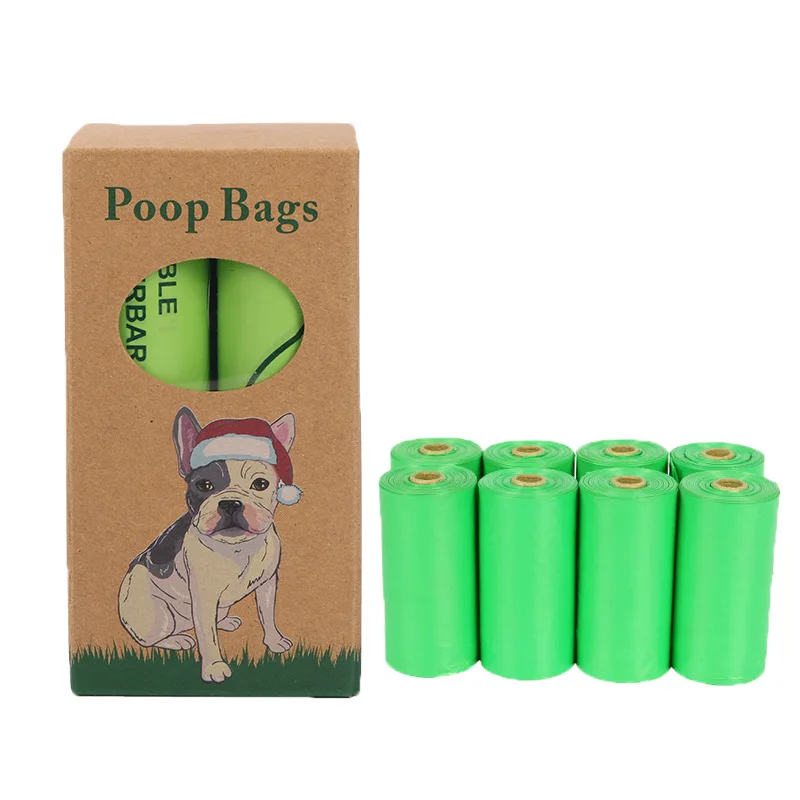 Custom Printed Thick and Biodegradable Compostable Corn Starch Dog Poop Bags Stocked for Cleaning and Hygiene