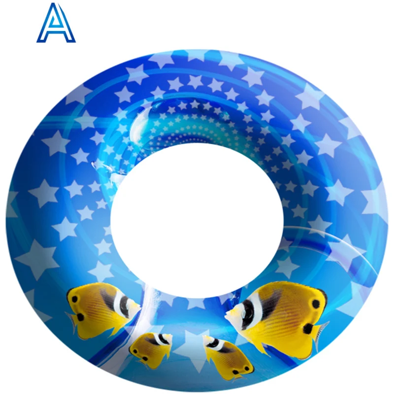 Factory price high quality cheap durable customize printing PVC inflatable swimming tube swim ring for life ring toy