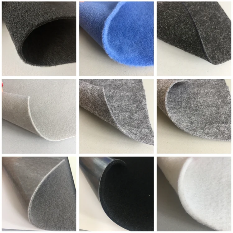 MINGYU 1mm 2mm 3mm 4mm 5mm 10mm Thick Wool Polyester Spunbond Needle punched felt fabric for Car interior