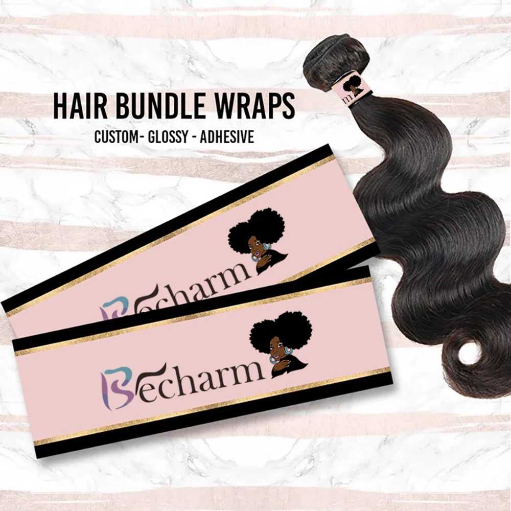 
Cheap price Low MOQ custom logo for hair pomotion hair wrap stickers for black women,PVC waterproof black/pink hair wrap sticker 