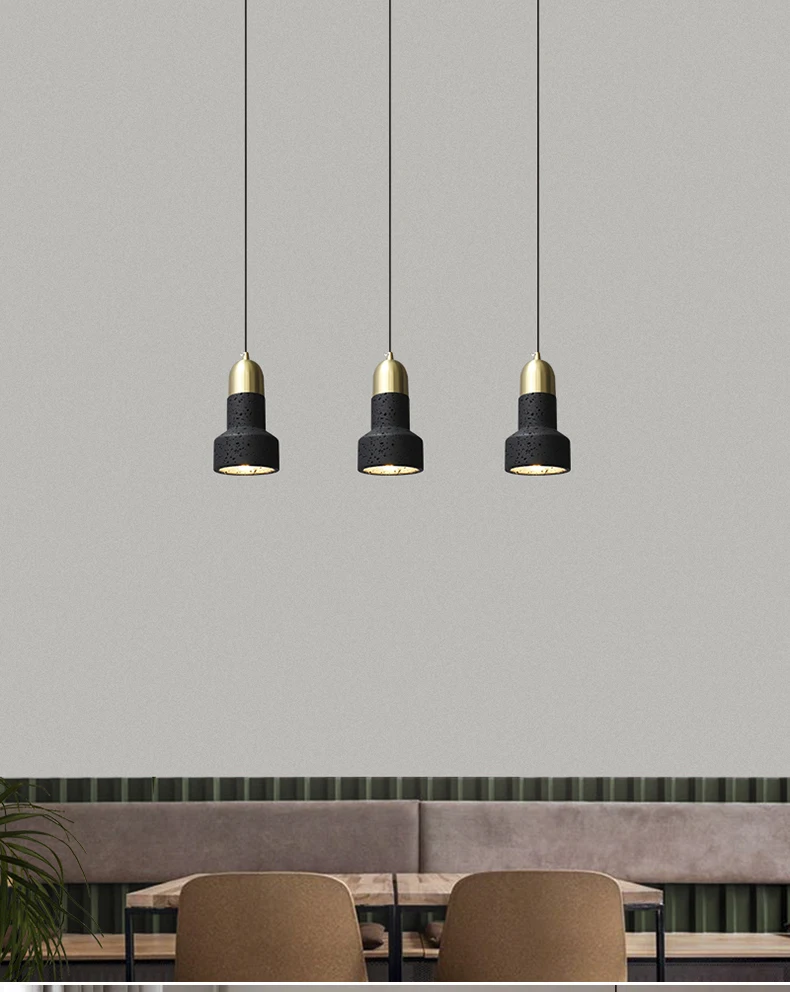 Tpstar Lighting black cement modern lamp pendant light chandelier ceiling light
