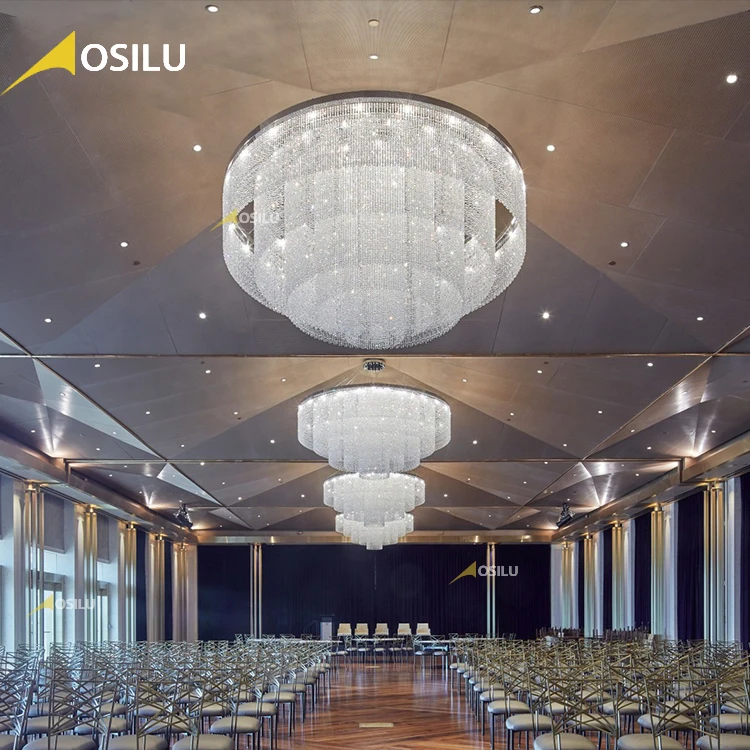 2022 New style K9 crystal High-Grade Hall Hotel Lobby Decoration Lighting Luxury Large Custom Made Crystal Chandelier