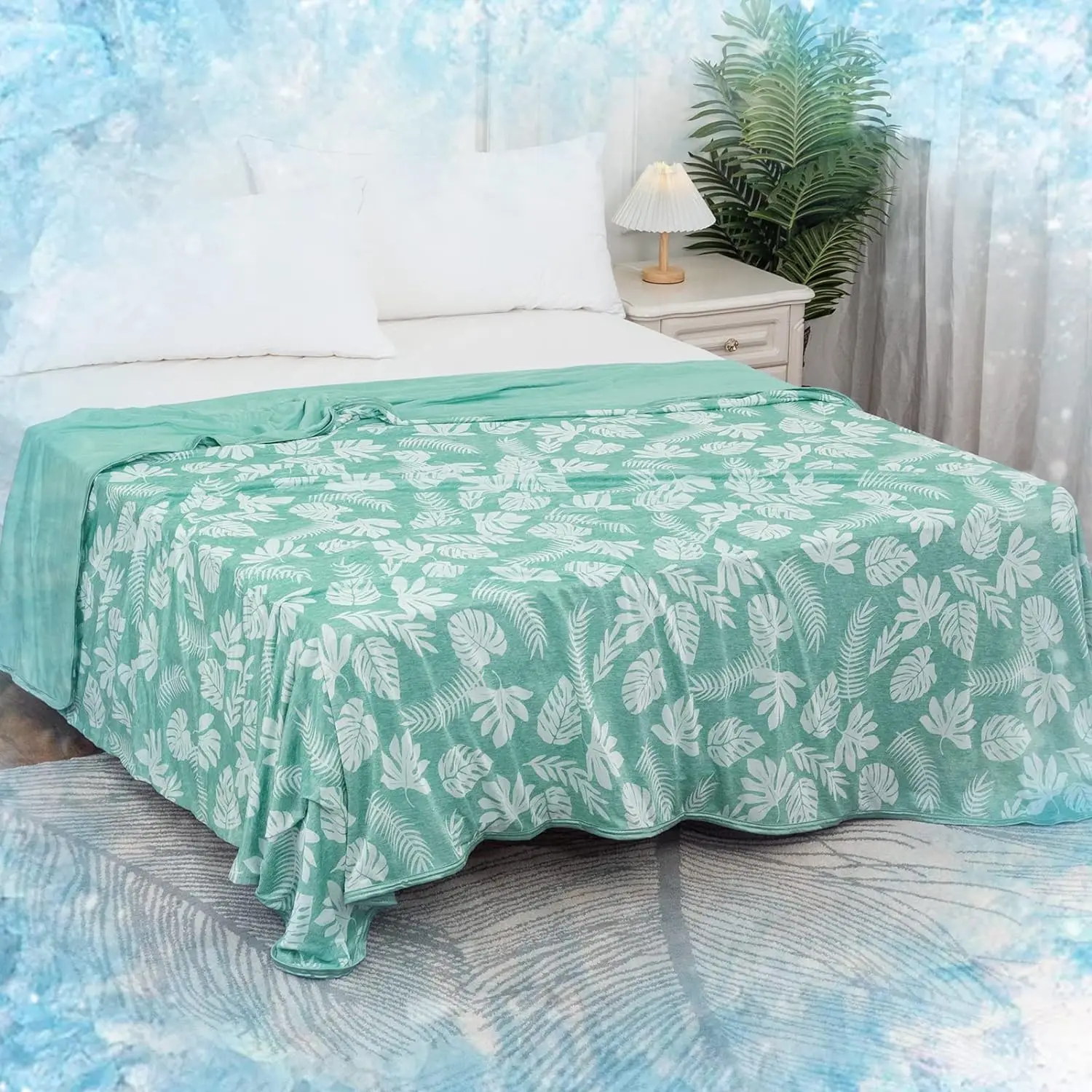 China Factory Lightweight Double Sides Cooling Thin Blankets for Night Sweats Bamboo Summer Blankets For Adult