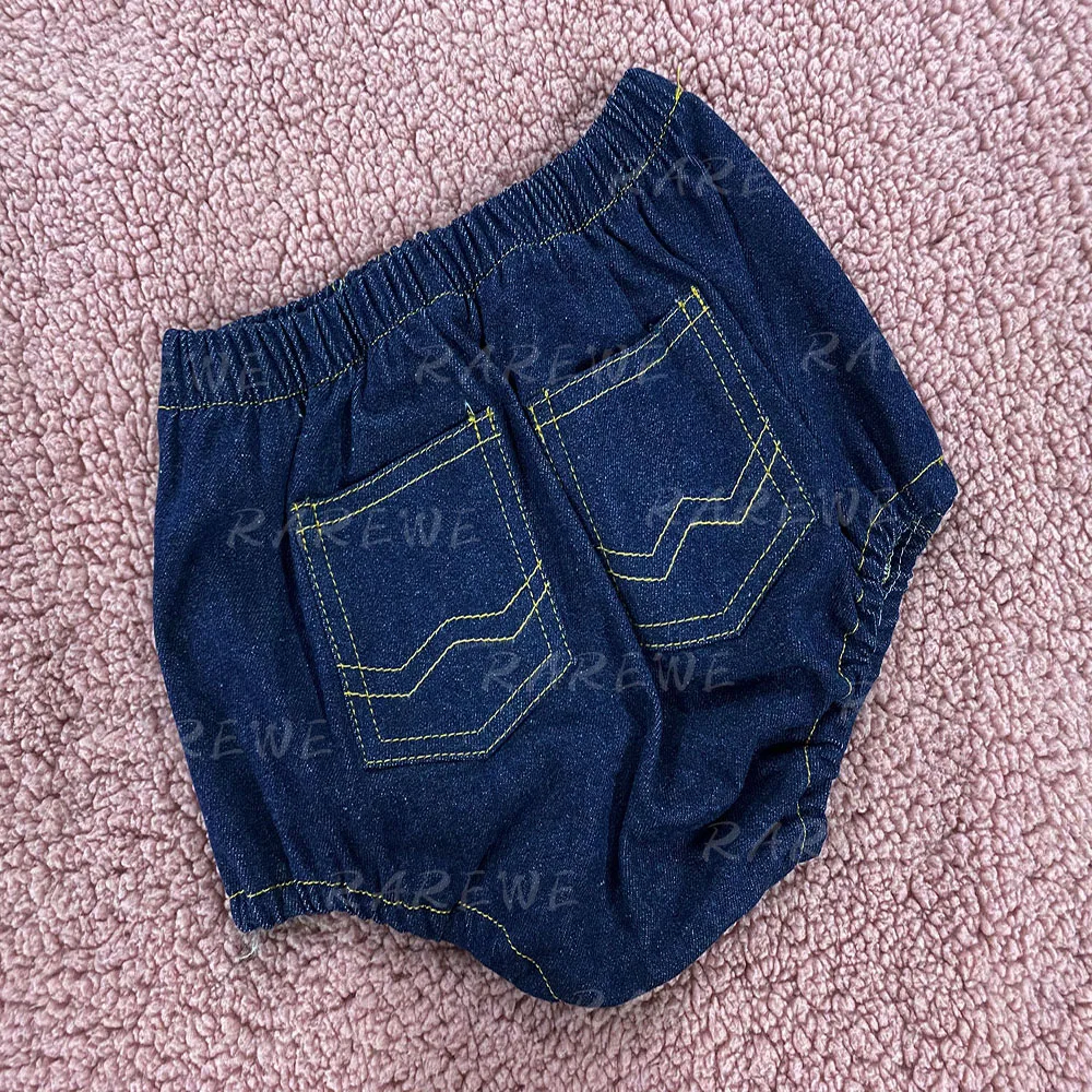 
New Fashion Unisex Bummies Denim Diaper Cover Baby Boy Denim Shorts 