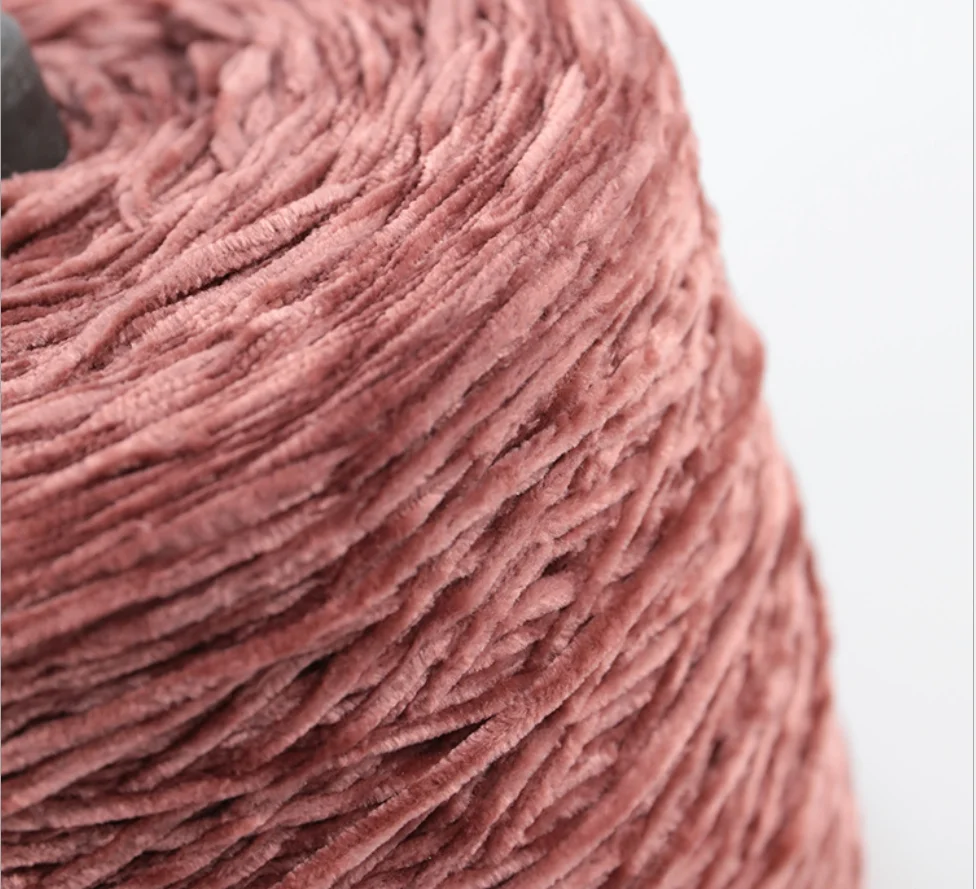 In Stock Multiple Colors Wholesale Recycled 100% Polyester Chenille Knitting Yarn For Textile