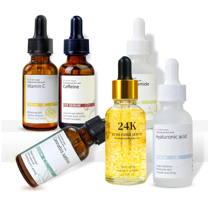 Sumu Hot Sale 30ml Hydra Facial Serum Set Vegan Collagen Whitening Anti Aging Face Serum With Hyaluronic Acid