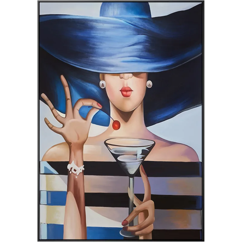 Beautiful Home Decor Woman Portrait Canvas Oil Painting