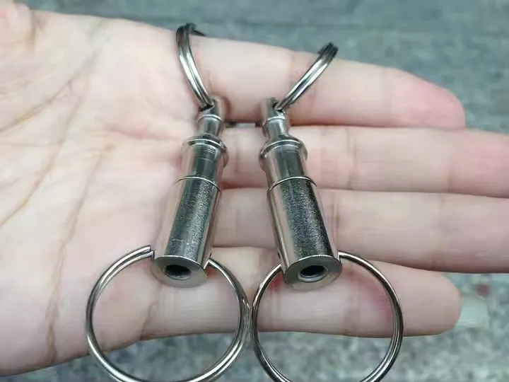 Fashion Pull Apart Keychain Diy Keychain in bulk Double novelty Metal Key chain Rings Detachable Quick Release Keyring accessory