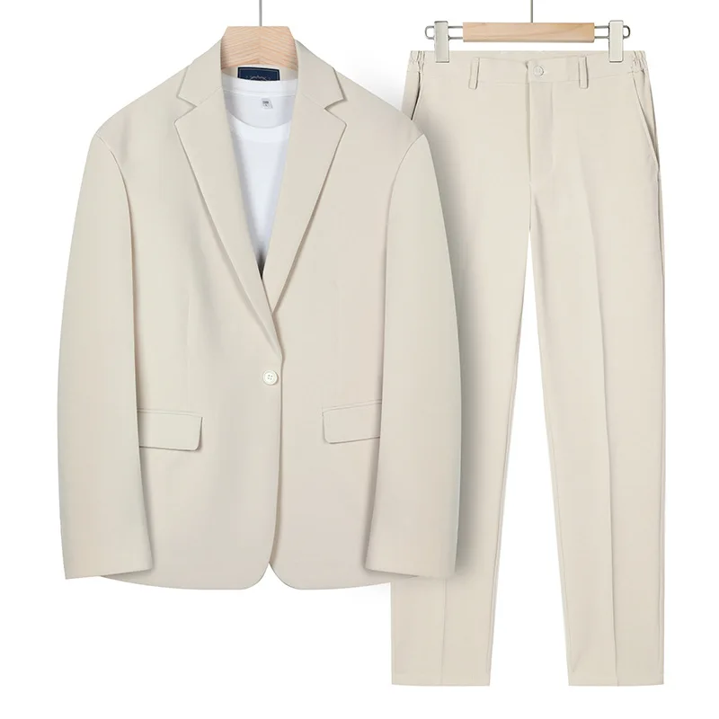 B мужские костюмы и Блейзер, Простой Легкий роскошный Повседневный мужской костюм в Корейском стиле, Молодежный костюм из двух предметов, Cs6889 P210