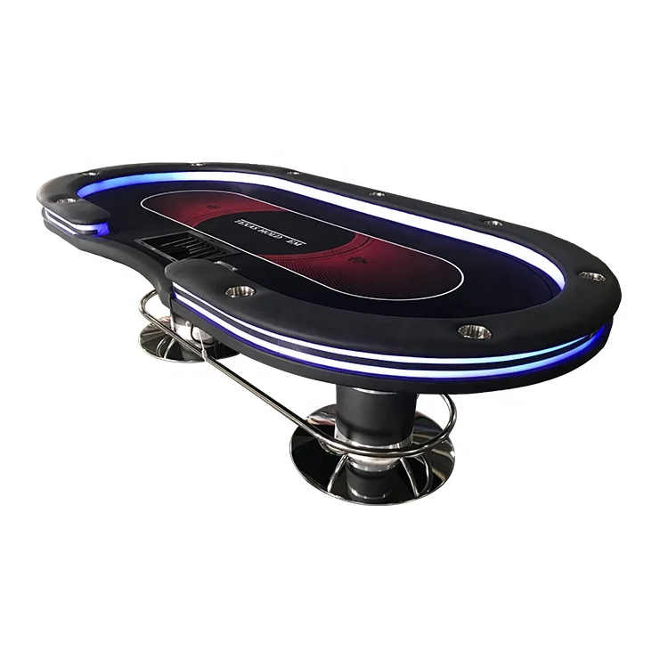 
96inch LED LIGHTS poker table,with pedstal legs,dye sublimation printing 