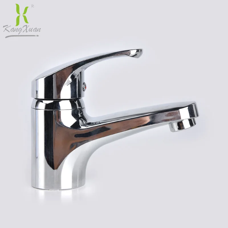 Modern plastic chrome  basin faucet with hot and cold mixer