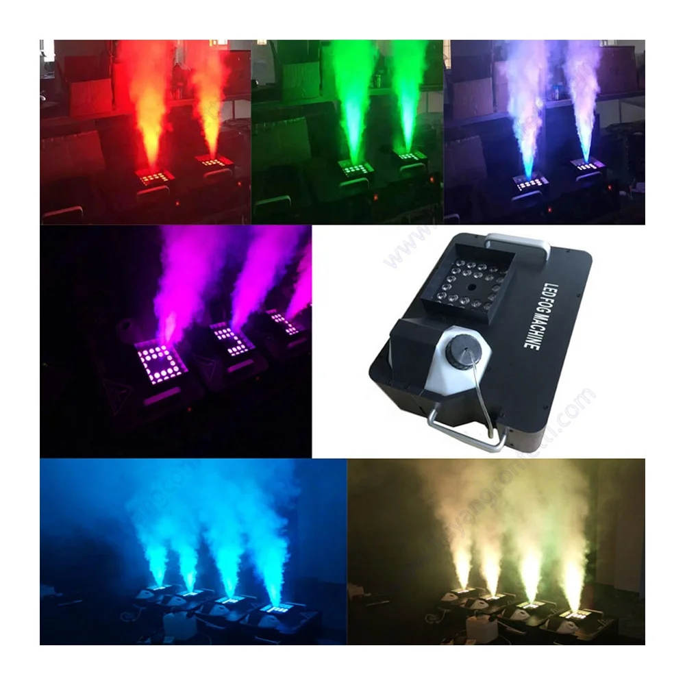 Rgb Lighting Air Column Effect Fog Machine With Remote & Dmx 512 1500w Smoke Machine