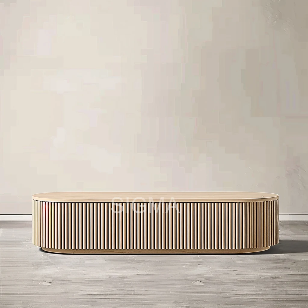 Superior Quality Indoor Furniture Dinner Room Solid Wood Oak Veneers Console Table