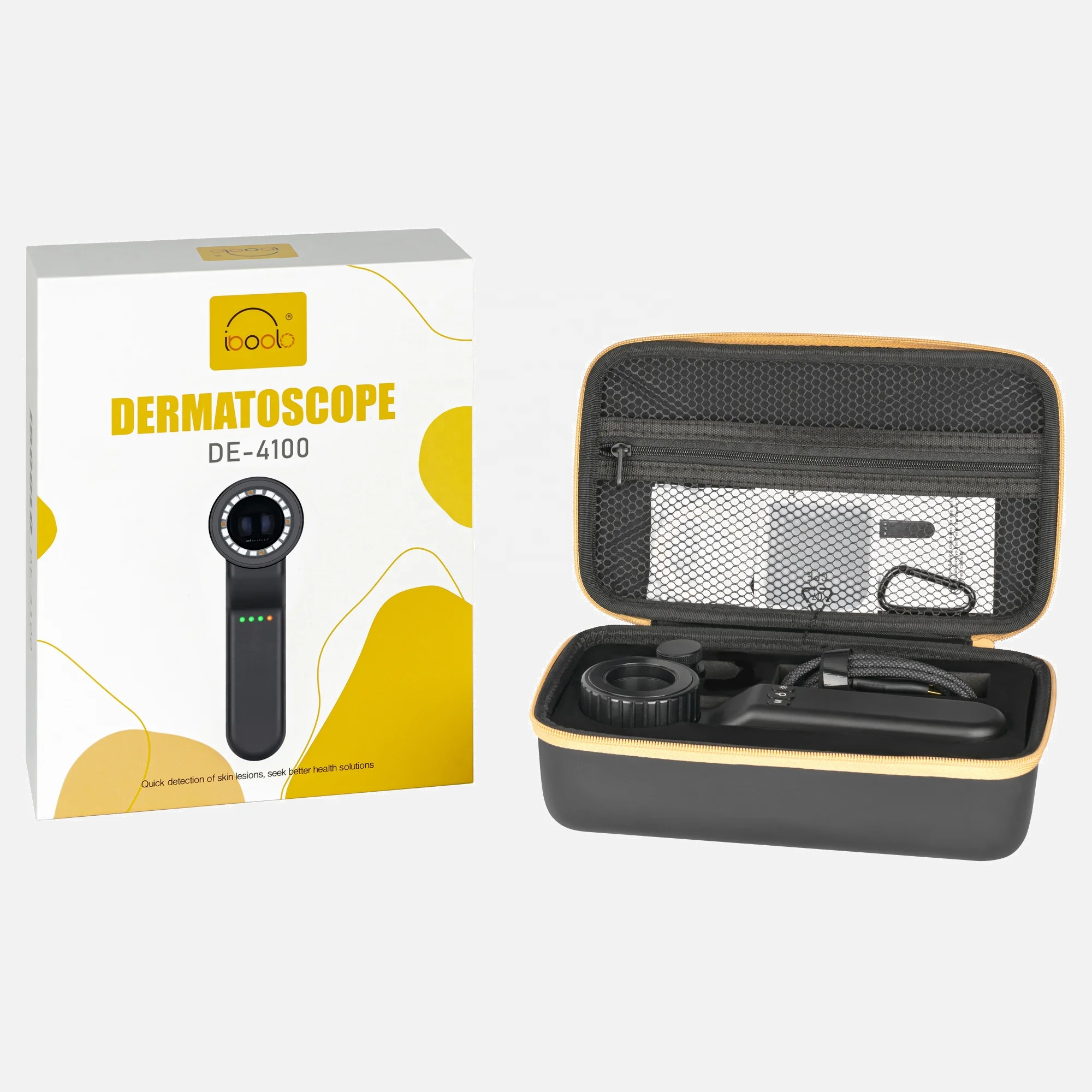 IBOOLO DE-4100 New design Dermatoscope ,10x zoom Optical  dermatoscopy, The best hand-held dermatoscop in the world