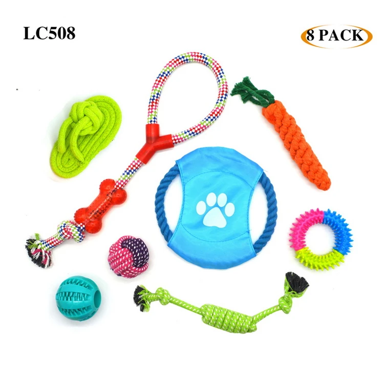  Hot Sale Pure Cotton Relieve Stress 12 Pieces Of Dog Leash Toy