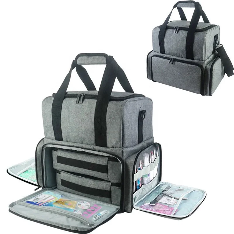 Custom Salon Nails Bag Large Capacity Carrying recycled Bag 48 Bottles Nail Polish Organizer Essential Nail Polish Bags