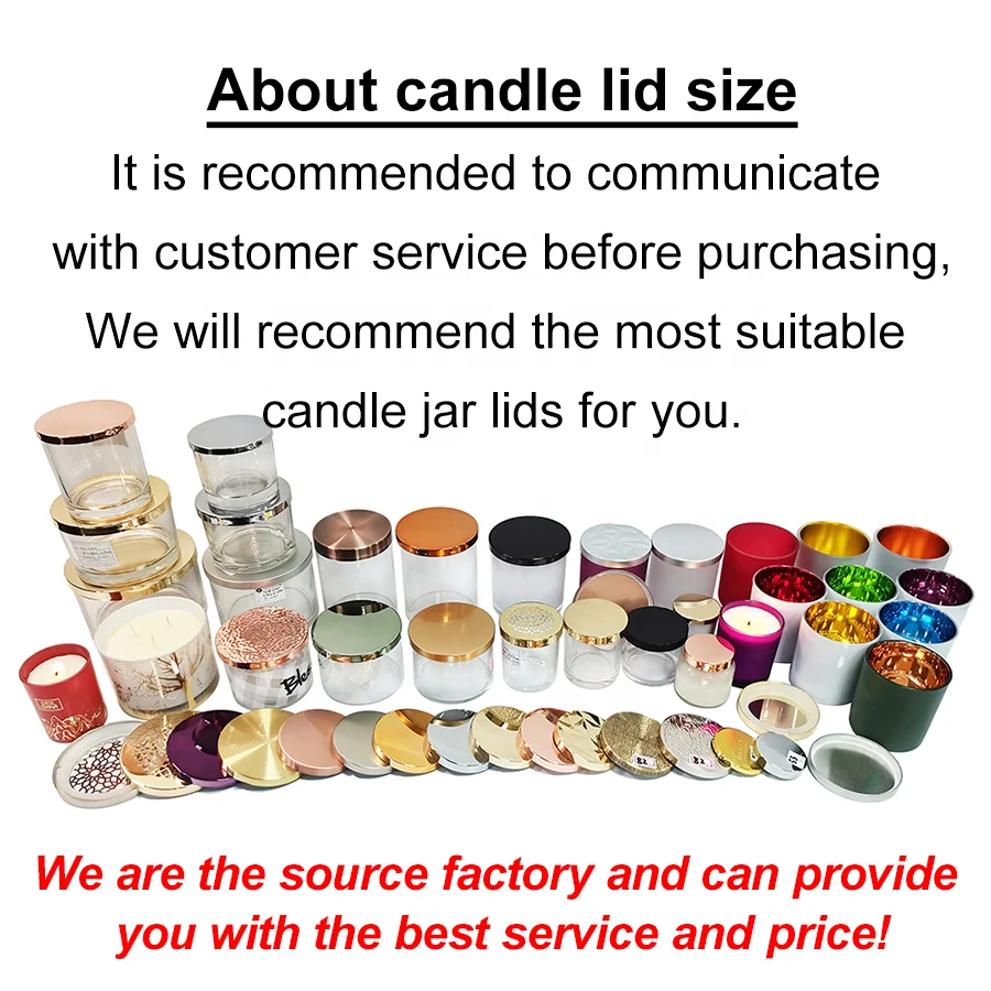 High Quality Candle Metal Lid Covers Electroplated Gold Silver Rose Gold Custom Candle Lid For Candle Glass Jar