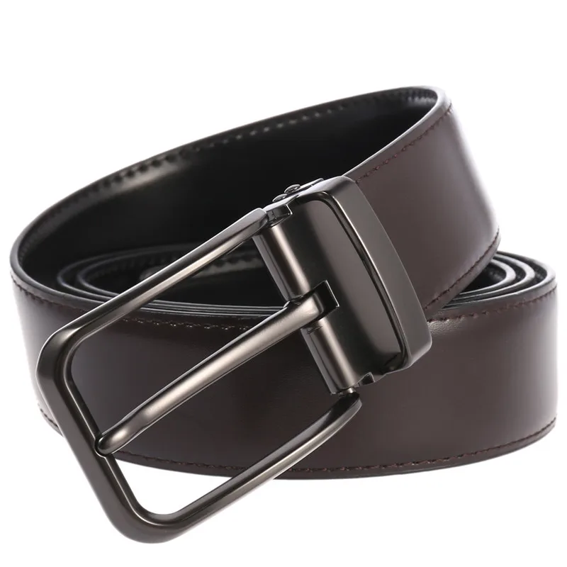 Классический мужской ремень LQbelt с пряжкой с язычком, ремни из натуральной кожи для мужчин, черный, коричневый, оптовая продажа, OEM, заводской логотип на заказ