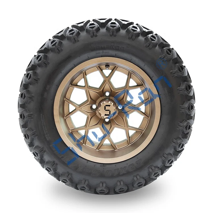 12 inch 23x10.5-12 Aluminum  Electric Golf Cart Wheels and Tires Combo Club Car Ymaha  Ezgo Off Road tires/All terrain tires