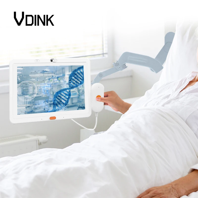 Vdink Interactive Wall Mounted 13.3 Inch Patient Care Call Processing Service OEM Touch Screen Medical Hospital Tablet Android