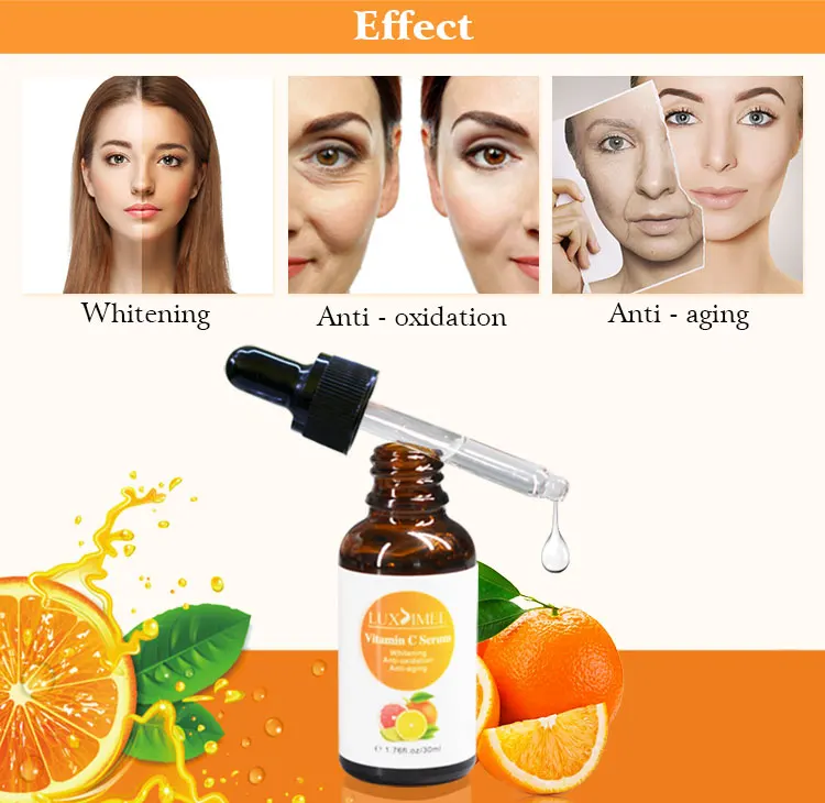 Private Label Vitamina C уход за кожей Vit отбеливание Vc витамин Сыворотка для лица с гиалуроновой