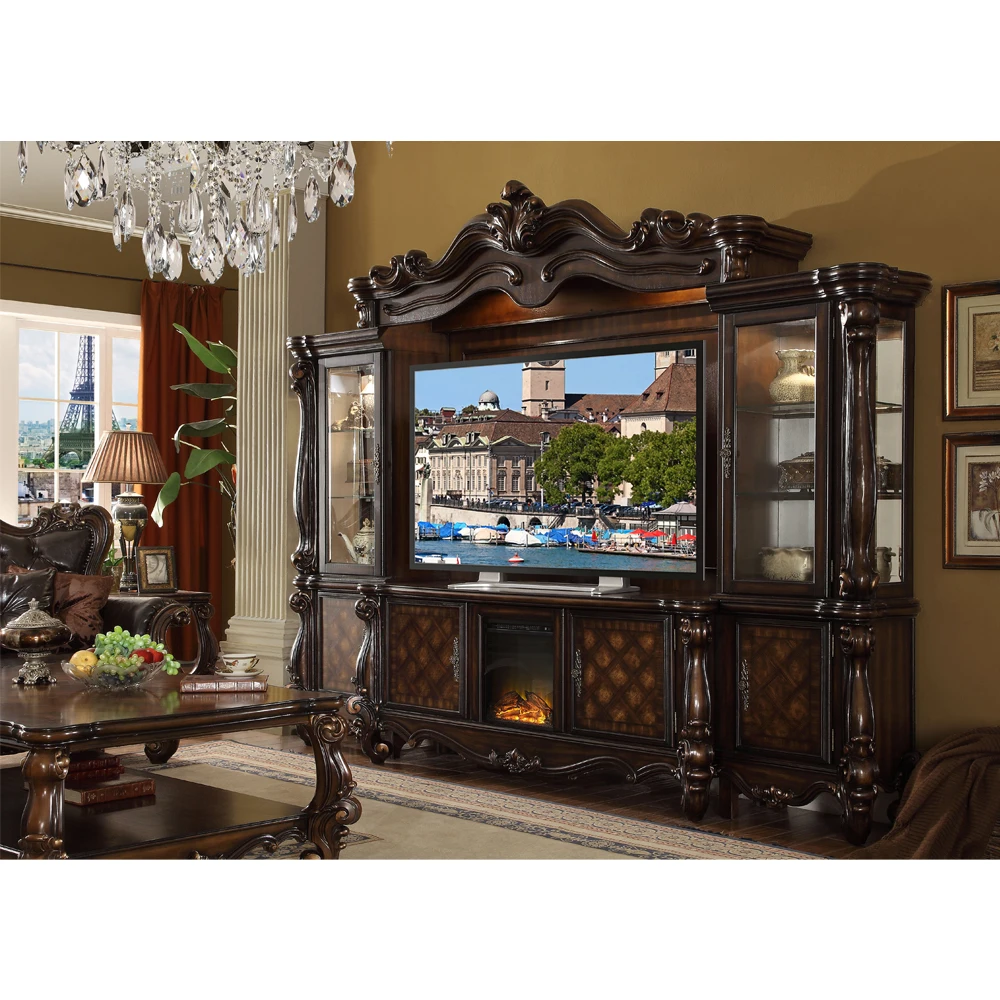 2021 Antique Carved hot-sale classic fabric sofa living room sofa set with tv stand