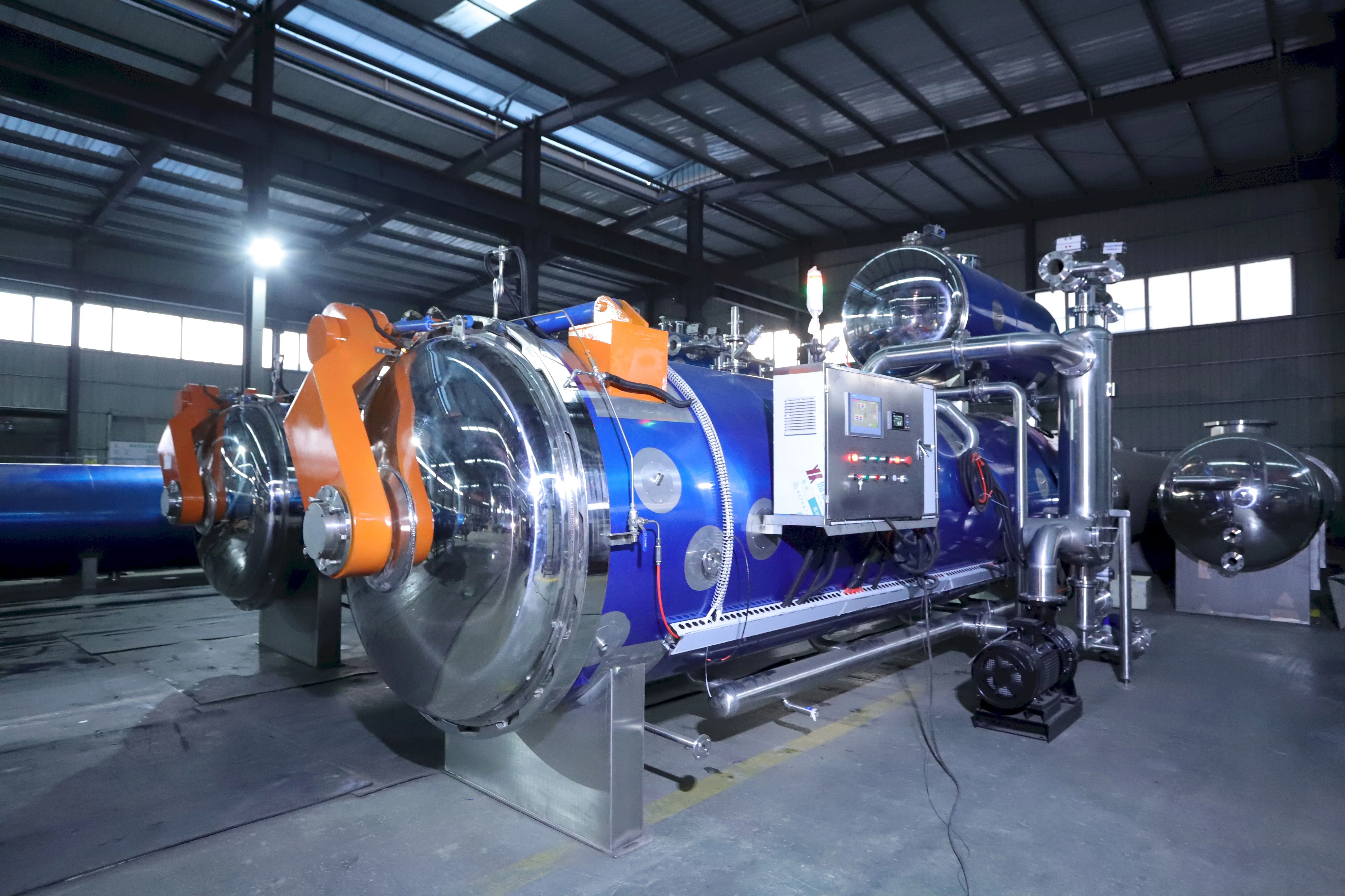 Steam heating High Temperature Autoclave Sterilizer Canned food High Quality Spray Sterilizer Automatic PLC New Condition Farm