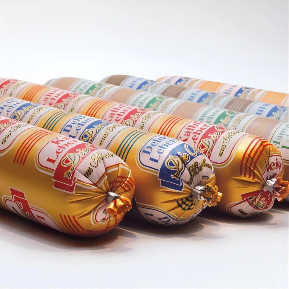 Factory Supply Halal Different Colour Plastic Ham Skin Sausage Casing Ham Barrier Film Beef Salami Sausage Casing Sausage Skin
