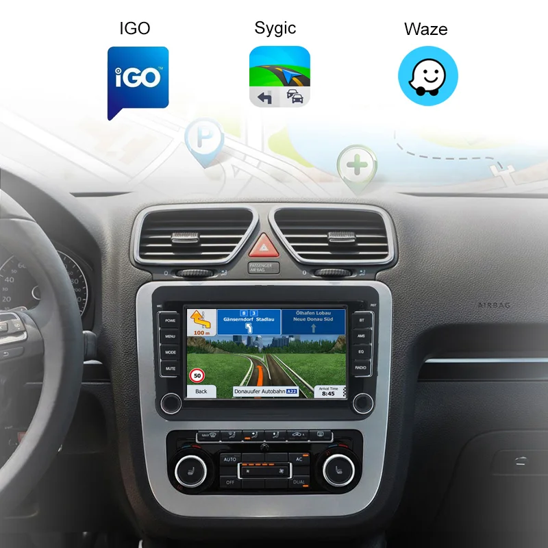 Android 7 Inch Auto radio Stereo For Volkswagen Multimedia Player GPS Navigation Display Screen Steering Wheel Control