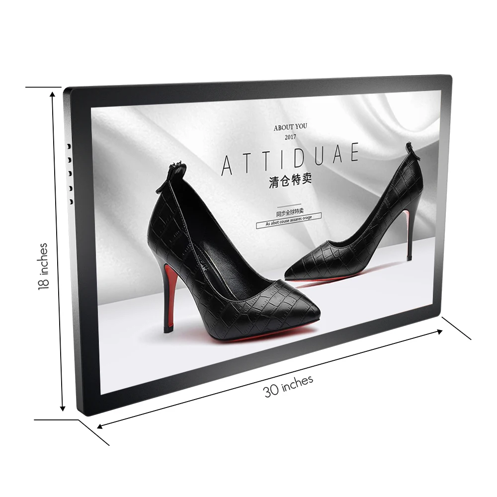 32 inch wall mounted lcd hd loop video advertising player advertising display