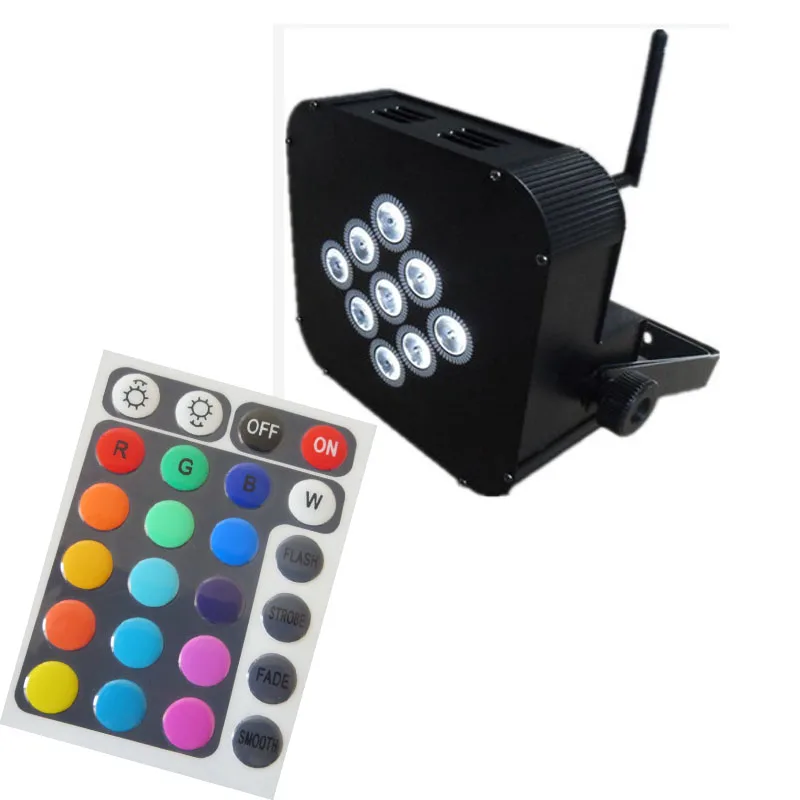 9*18 Вт RGBWAUV 6 в 1 беспроводной DMX512 ИК-аккумулятор светодиодный Par DJ сценический эффект Вечеринка домашнее освещение