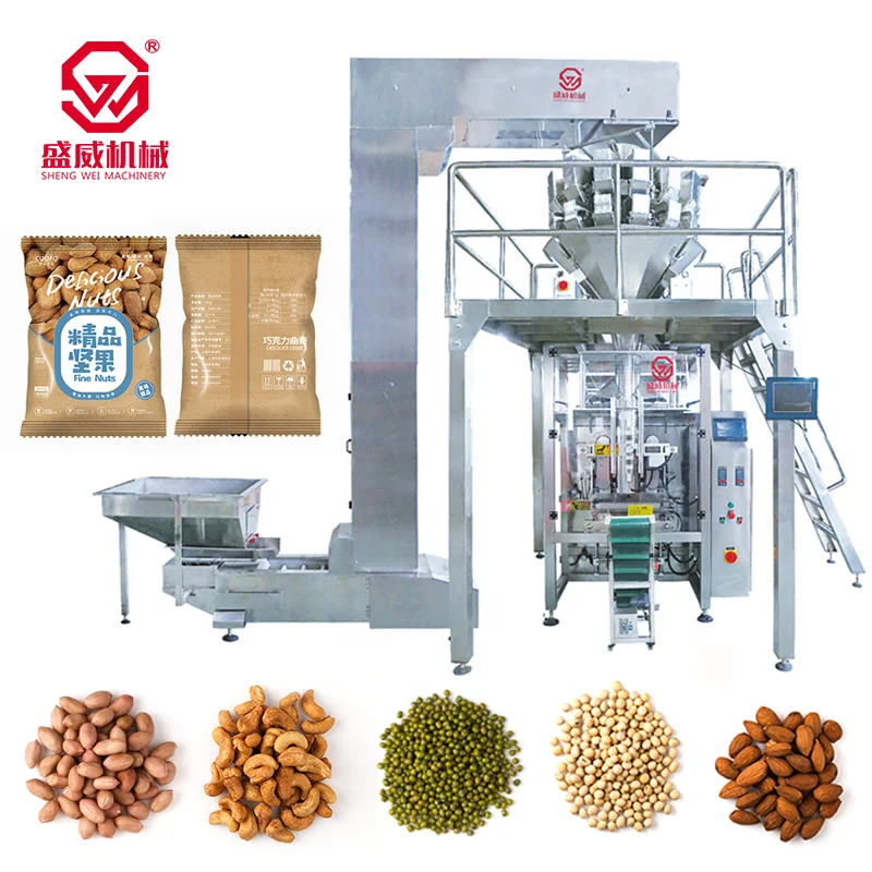 Vffs полностью стоят вверх мешки автоматическая упаковочная машина Multihead Weigher упаковка многофункциональные