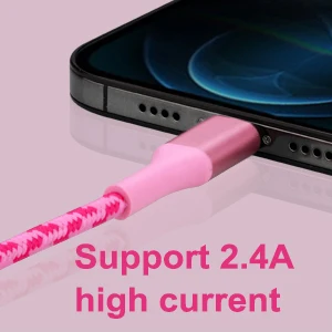 Для Iphone зарядное устройство USB 3ft/6ft прочный быстрой зарядки кабель с нейлоновой оплеткой для передачи данных синхронизации Type C зарядного устройства C-L