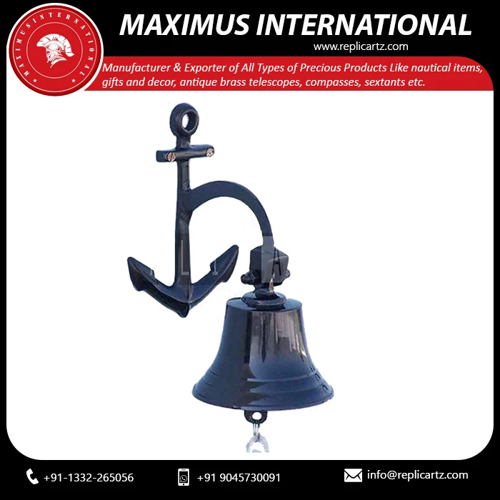 Brass Serving Nickle Bell Desk Bell for Hotel, Restaurant Reception Desk Bell for Service