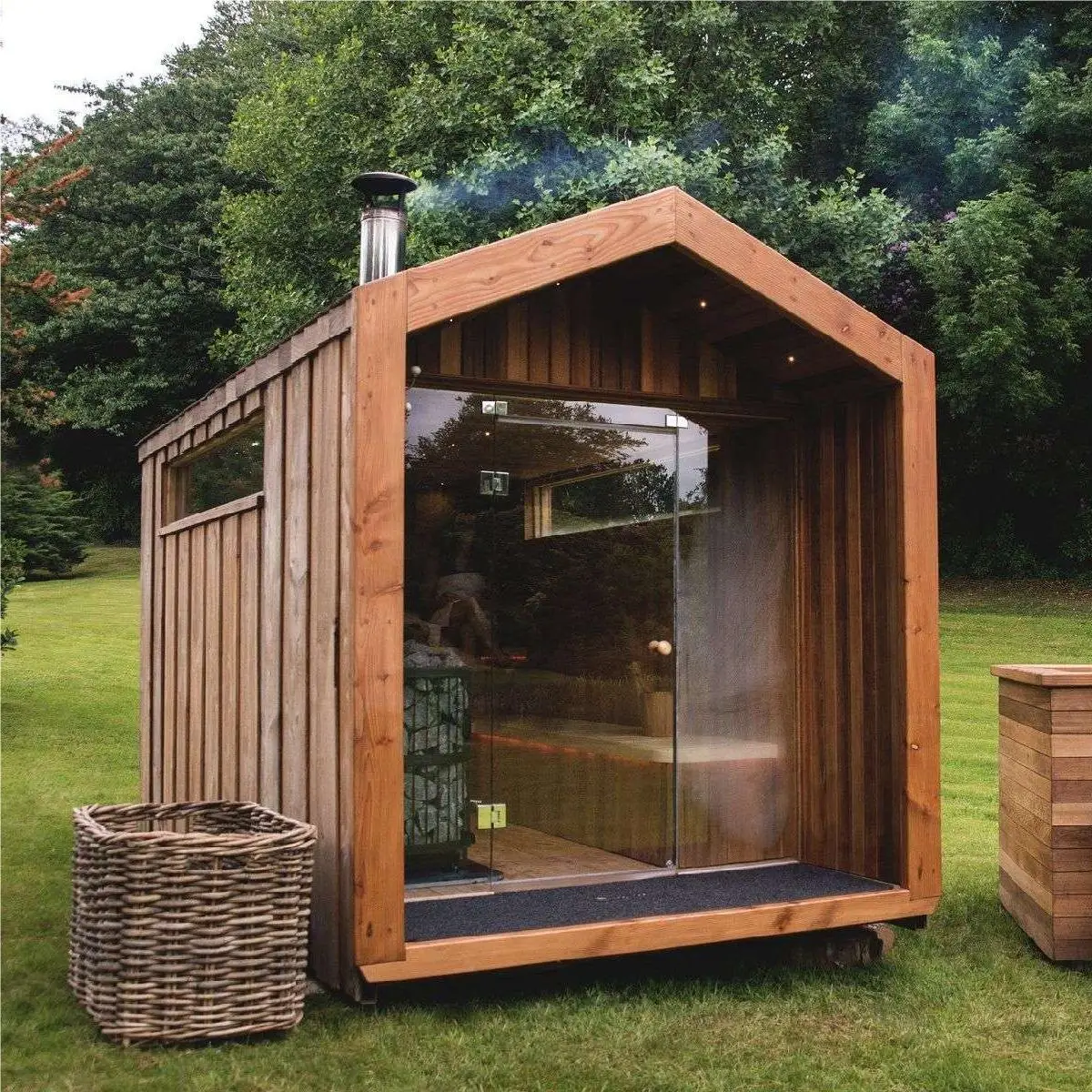 Modern Fashion Outdoor Traditional 4 Person Wooden Sauna Room Wholesale