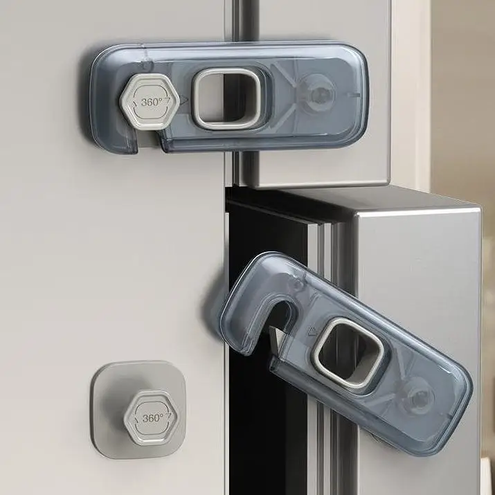 Baby Safety Lock-High quality anti-pinch hand kids baby safety Lock Baby Safety Plastic Cabinet Door Drawers Lock