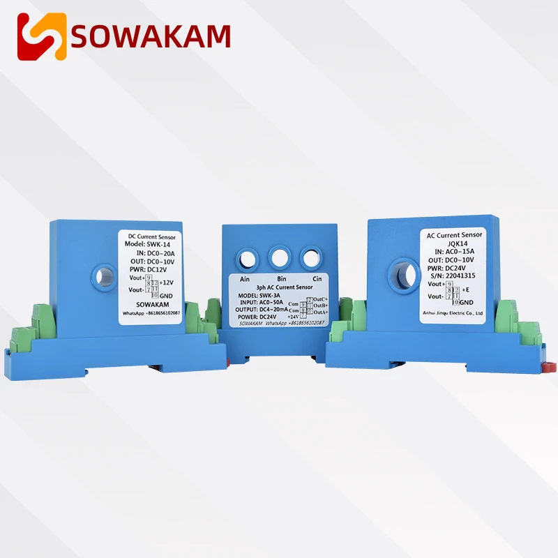 SWK-3A AC current sensor with 8 mm Aperture 1A 2A 5A 10A 50A/ 4-20mA 5V RS485 micro current transducer