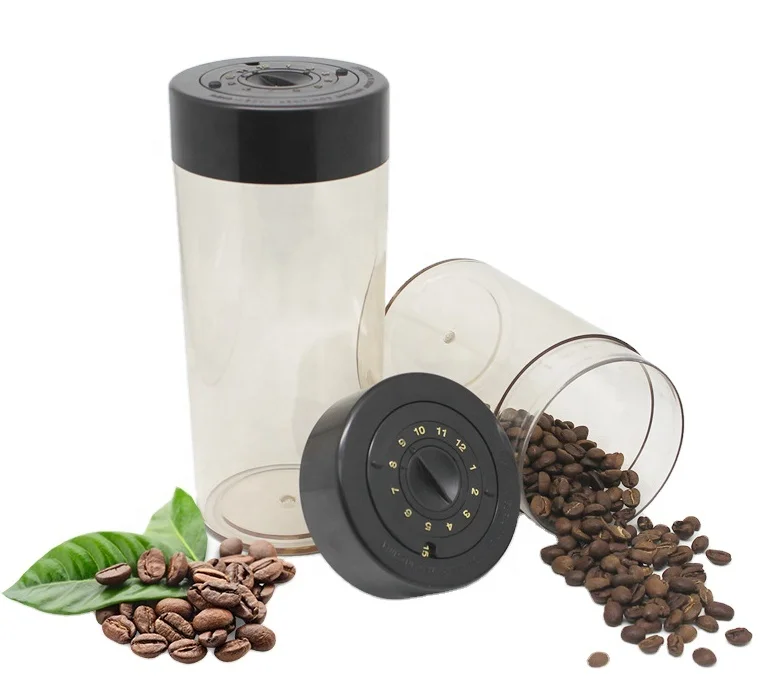 coffee powder one way valve tank seal bottle adjust storage time Coffee bean canister