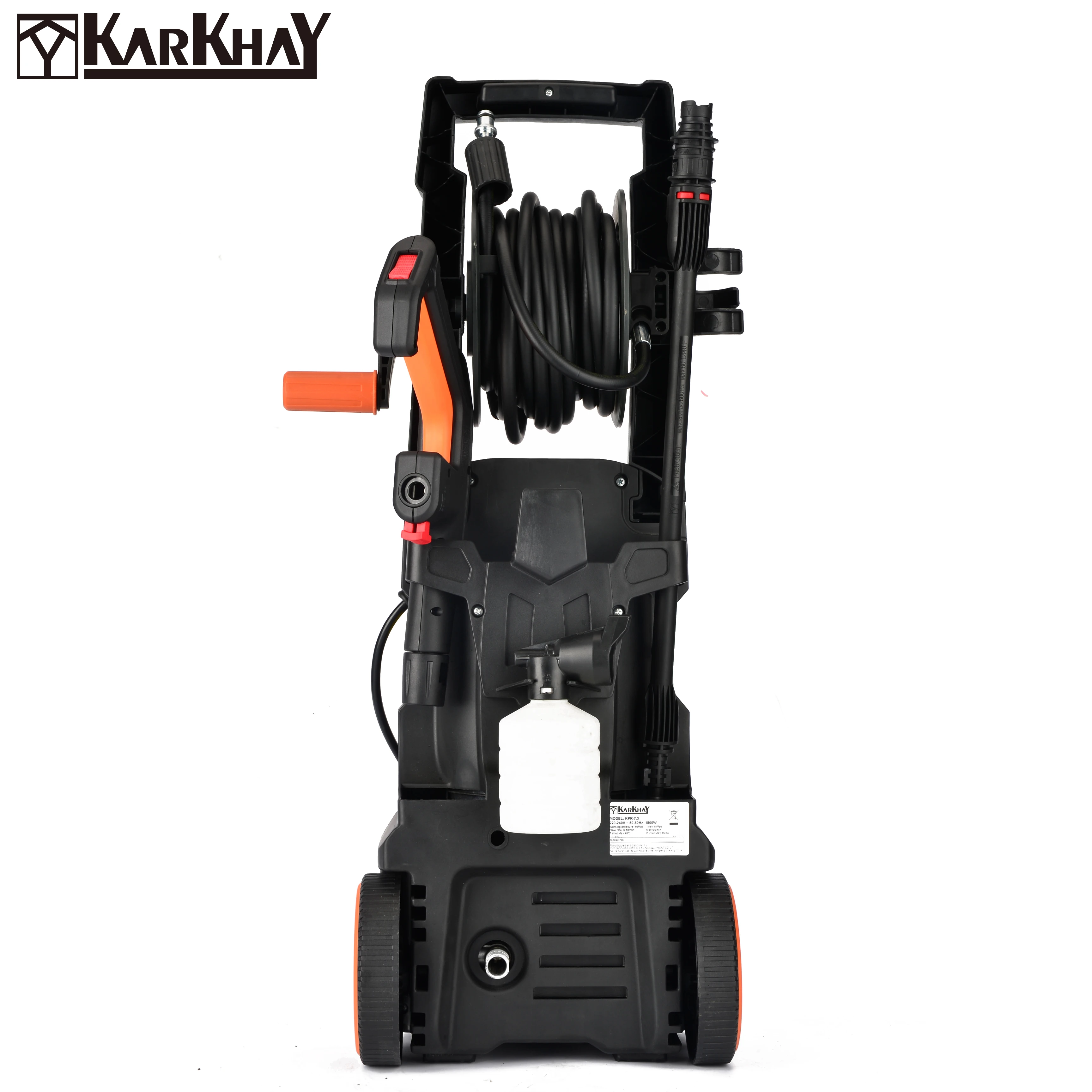 Hot Sale 1400w 80BAR KARKHAY high pressure cleaner hose reel car wash electric garden tools cleaner high pressure