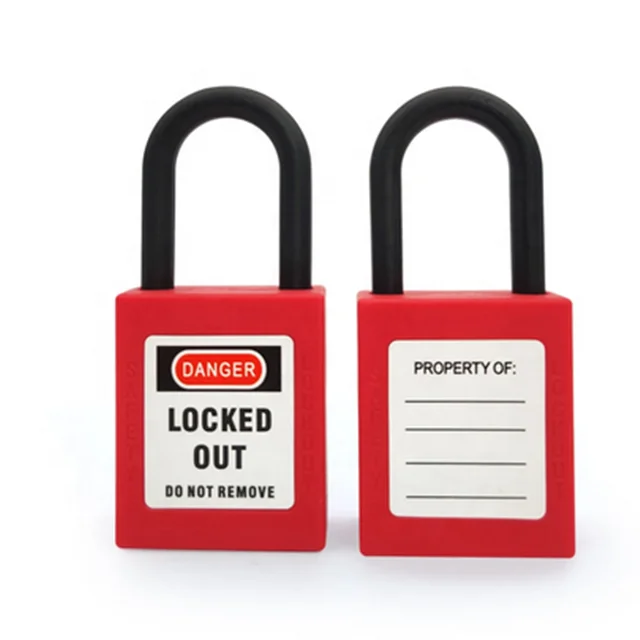 
canyu lock factory qvand Electric Industrial Security Brand Loto ABS Red Color Nylon Safety Padlock 