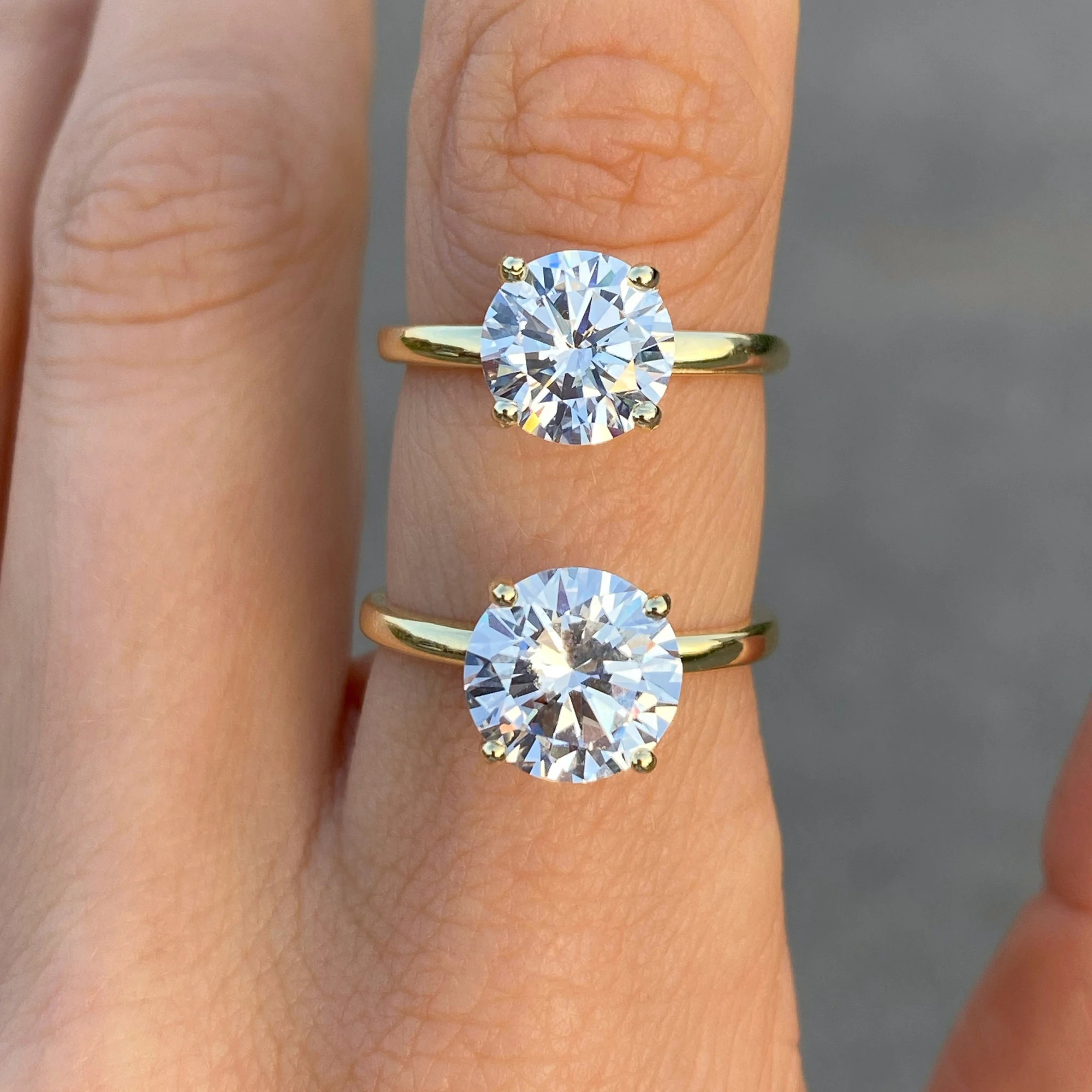 925 sterling silver solitaire diamond wedding ring 18k gold plated radiant cut gra moissanite engagement ring for women