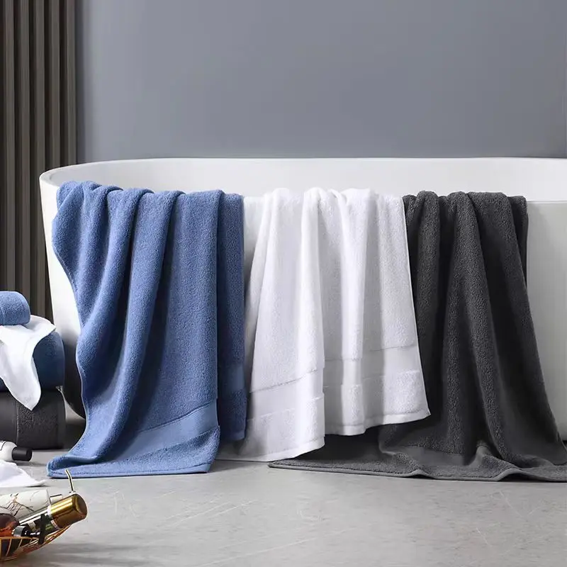 High Quality 600 GSM Cotton Bath Towel Set Solid Color Woven Techniques for Adults Hotel Use Wholesale for Bathroom Shower