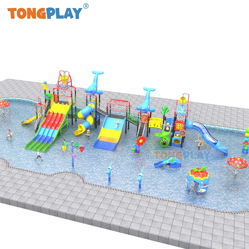 Amusement Park Water Play Swimming Pools Kid Plastic Water Slide Outdoor Playground Water Amusement Equipment