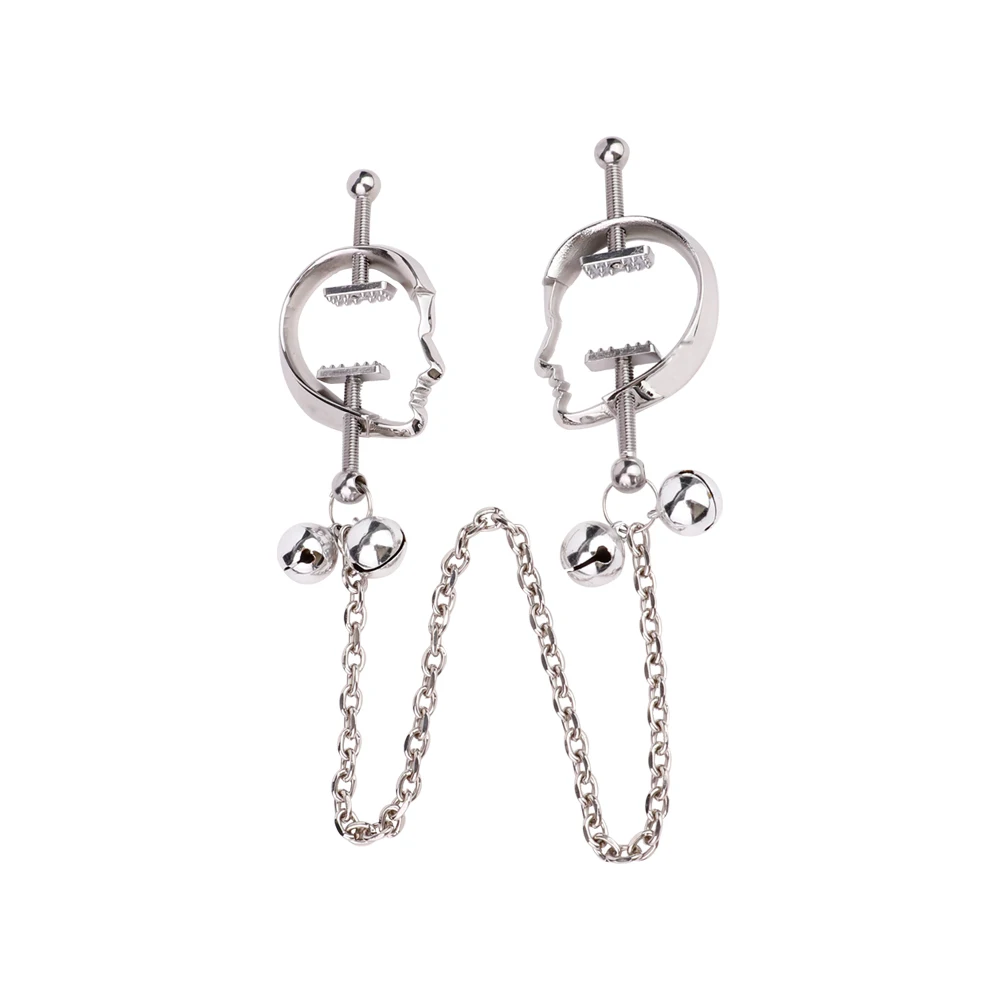 New Arrival Metal Nipple Clips With Metal Chain For Female Breast Stimulation Massager Couple Flirting Bondage BDSM Sex Products