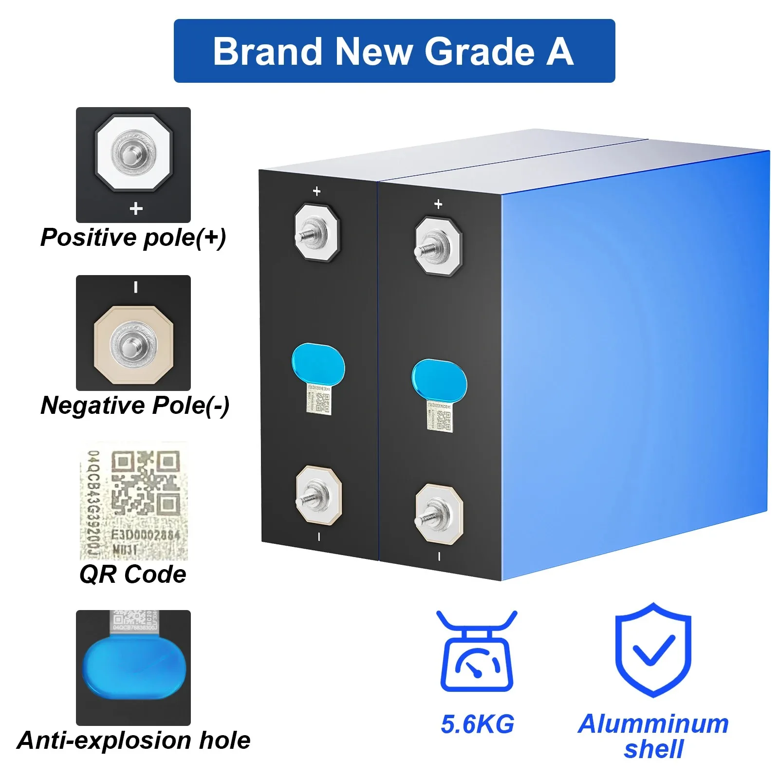 EU stock LF280K 314ah solar storage prismatic lithium battery for solar storage bateria solar de iones de litio