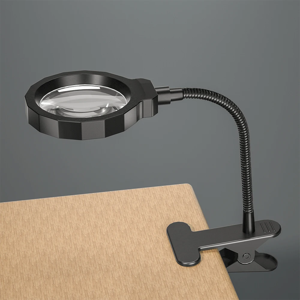 Dh-88003 многофункциональный металлический шланг Usb мощность Led лампа для чтения увеличительное стекло лампы