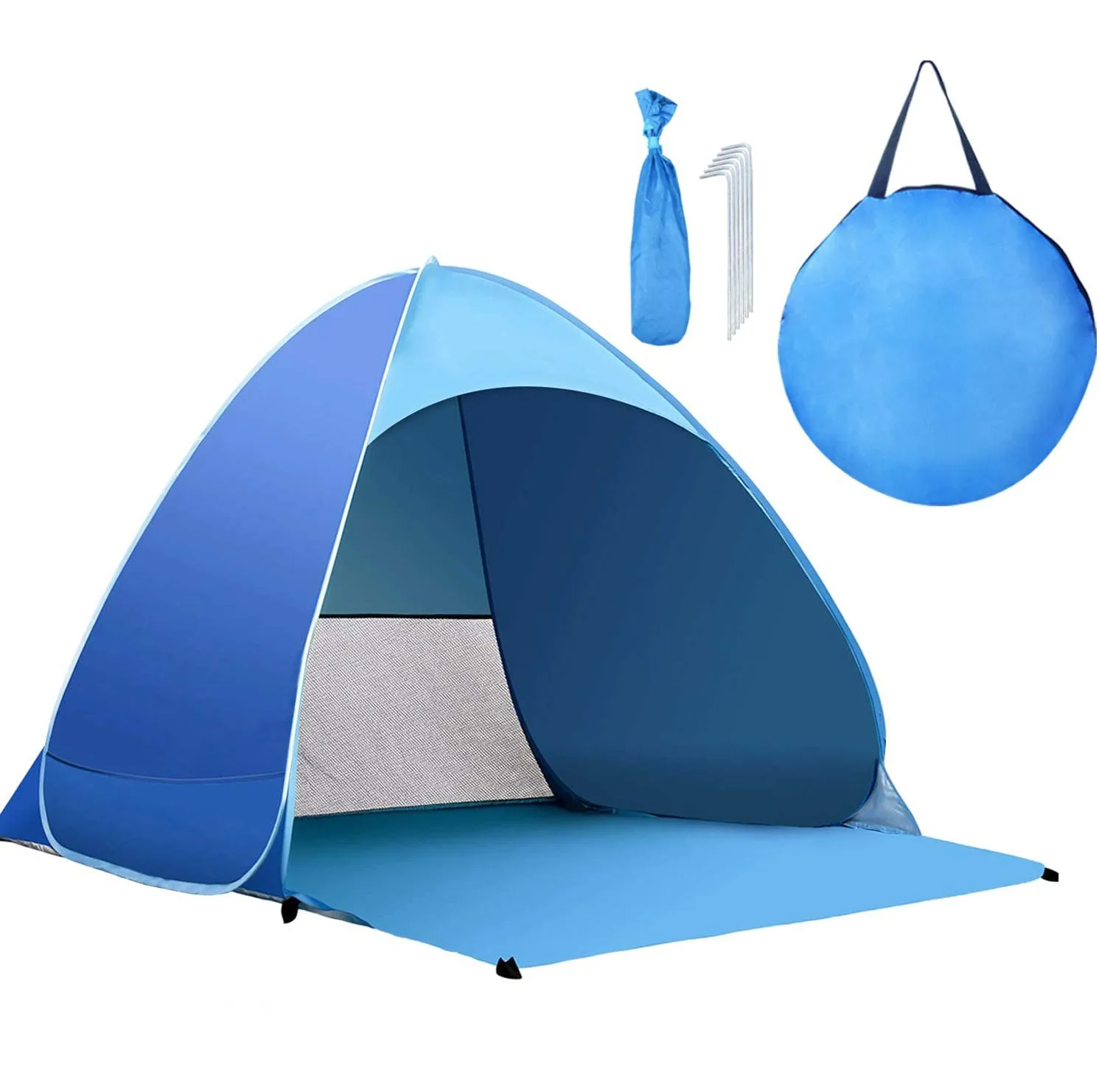 Automatic Pop Up Tent Portable Outdoor Booming Camping Fishing Quick Auto Opening Tent Cabana Beach Sun Shelter Tent With Window