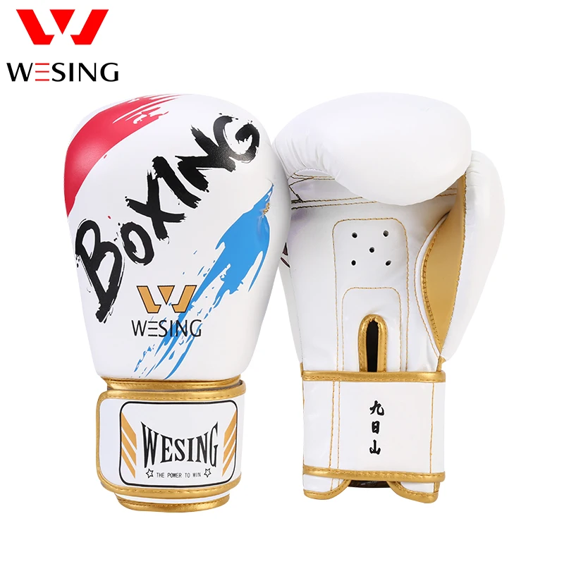 Wesing Customization Printed PU Boxing Gloves High Quality Training Boxing Gloves