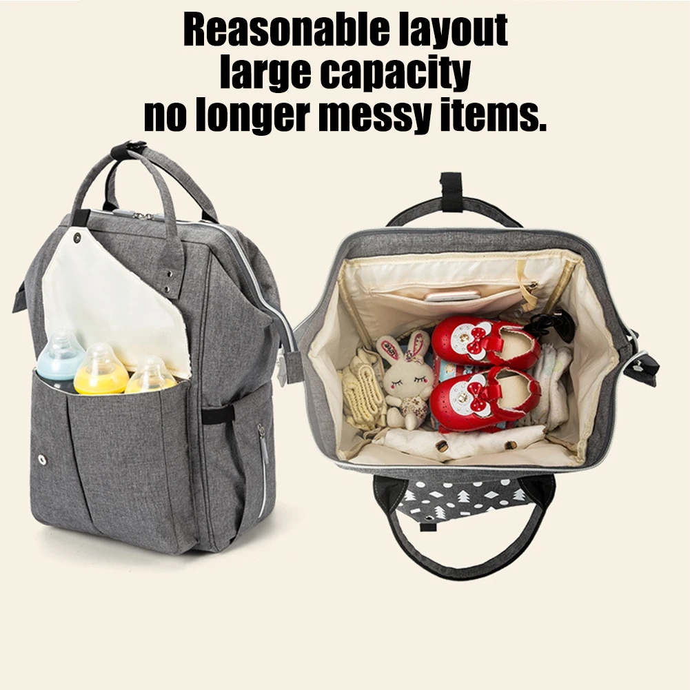 Hot Sale Baby Nappy Changing Bag With Stroller Buckle Diaper Bag Backpack waterproof travel mom back pack